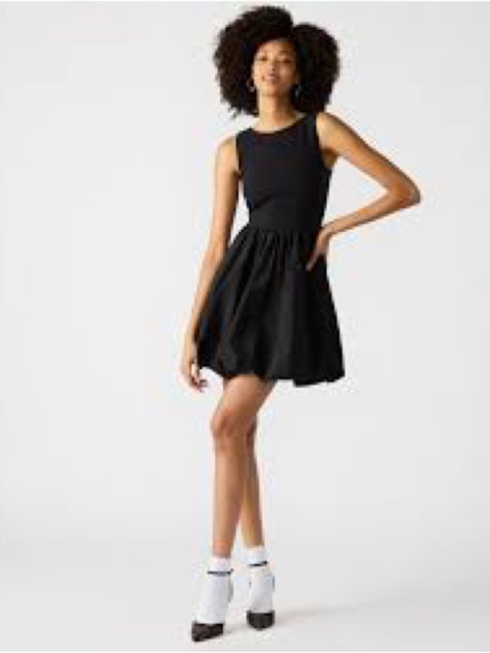 Steve Madden Black Sleeveless Fit-and-Flare Mini Dress